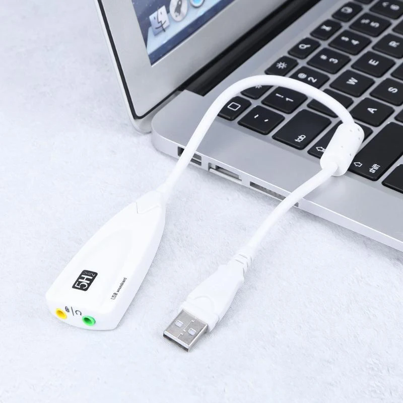 Внешняя звуковая карта AMKLE с USB 2 0 на гнездо 3 5 мм 3D Аудио гарнитура микрофон