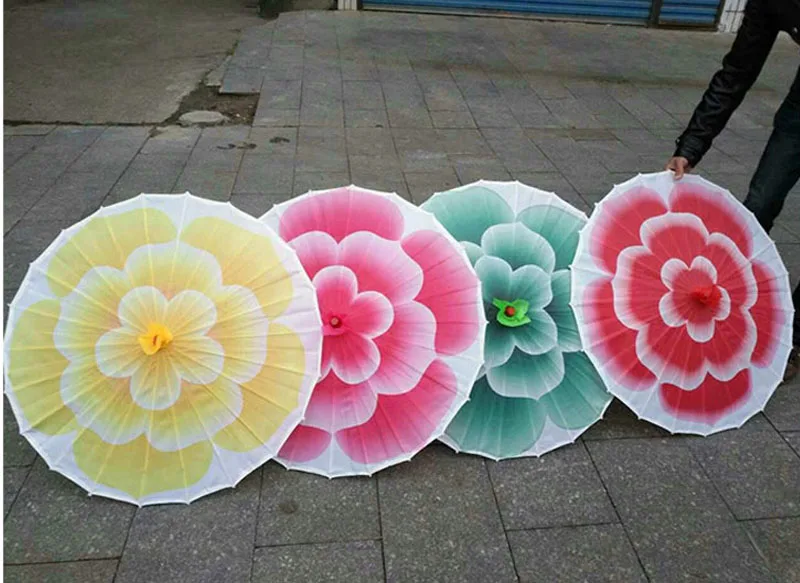 10 шт./лот 82 см диаметр Цветной Зонтик с цветком жасмина для танцевального