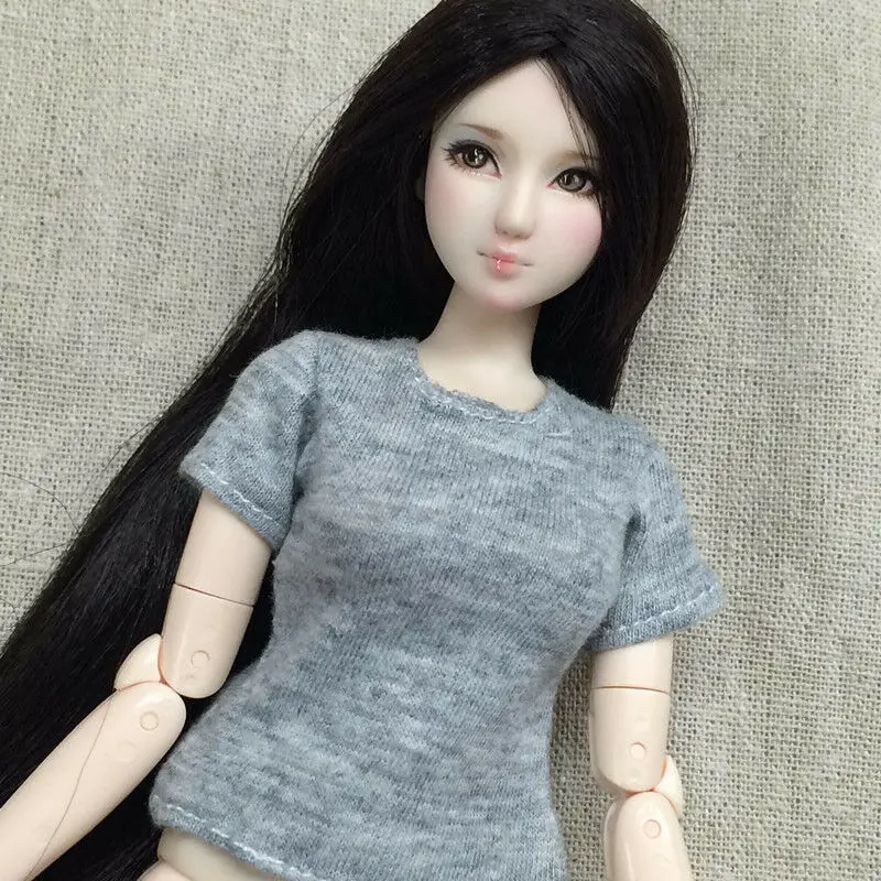 grey shirt Синие джинсы, повседневная одежда, Одежда для куклы Blythe, детская игрушка, трапециевидная юбка для Blyth кукла licca, одежда 1/6, аксессуары для кукол - Цвет: grey shirt
