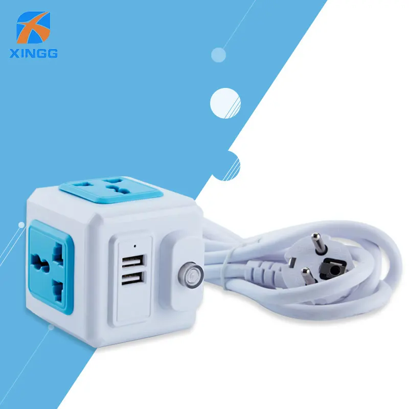 2 шт. штепсельная вилка EU RUS Power cube Strip Electric USB розетки удлинитель мульти дорожный