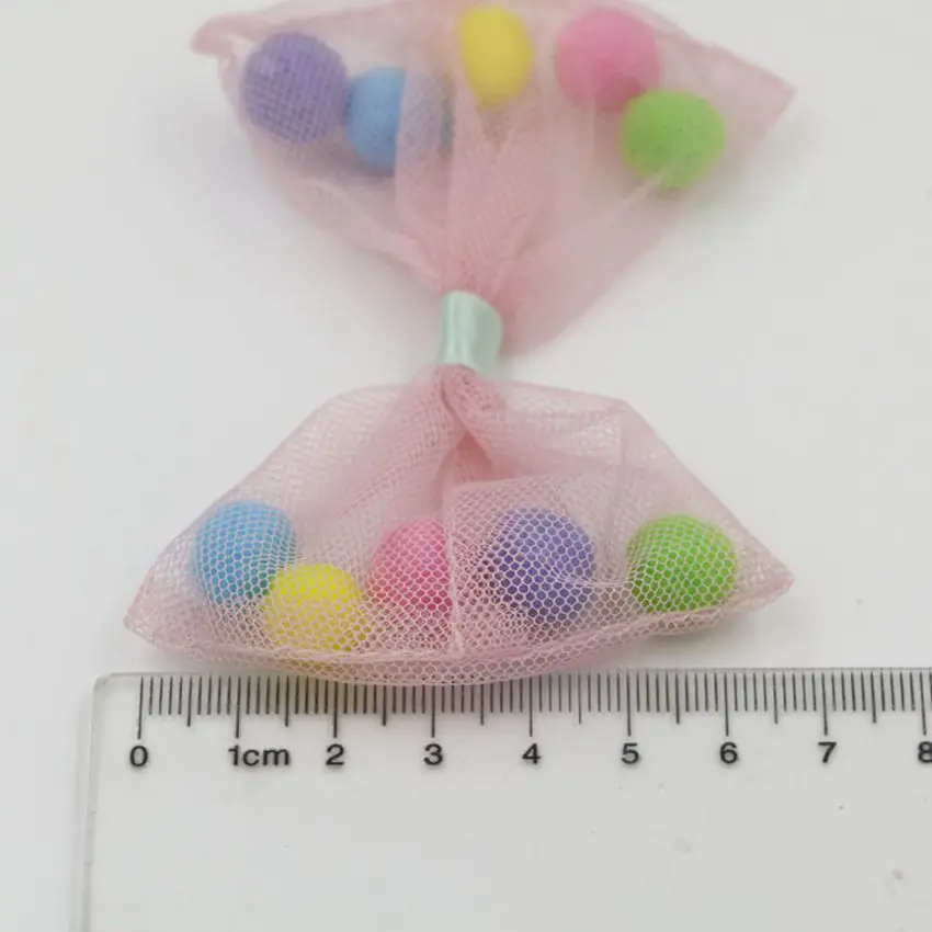 50 шт. Смешанные шарики с помпонами и бантом Вышитые Патчи для одежды пришитые на