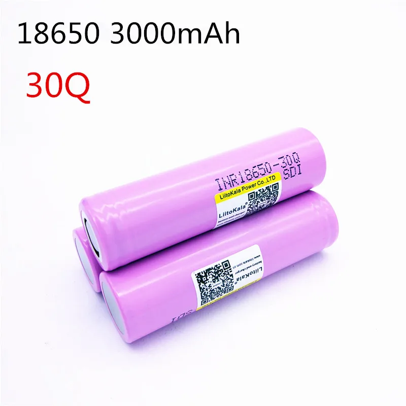 2018 LiitoKala 100% оригинальный новый для INR 18650 Аккумулятор 3 7 в 3000 мАч INR18650-30Q