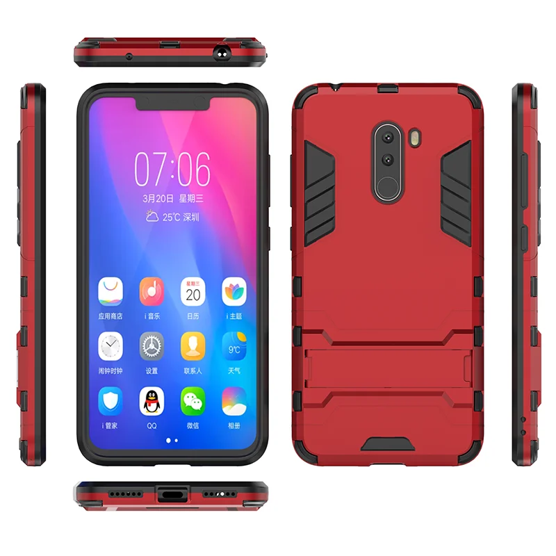 Yuetuo роскошный защитный чехол для xiaomi mi Pocophone poco F1 F 1 Гибридный ударопрочный чехол для телефона из ТПУ Жесткий Чехол для задней панели чехол etui f1
