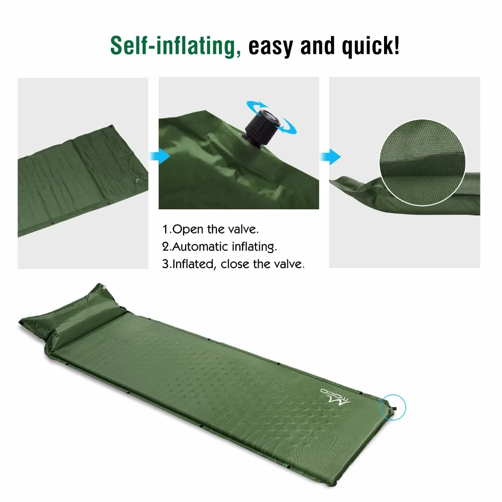 Водонепроницаемый Самонадувающийся коврик для сна MoKo легкий комбинированный