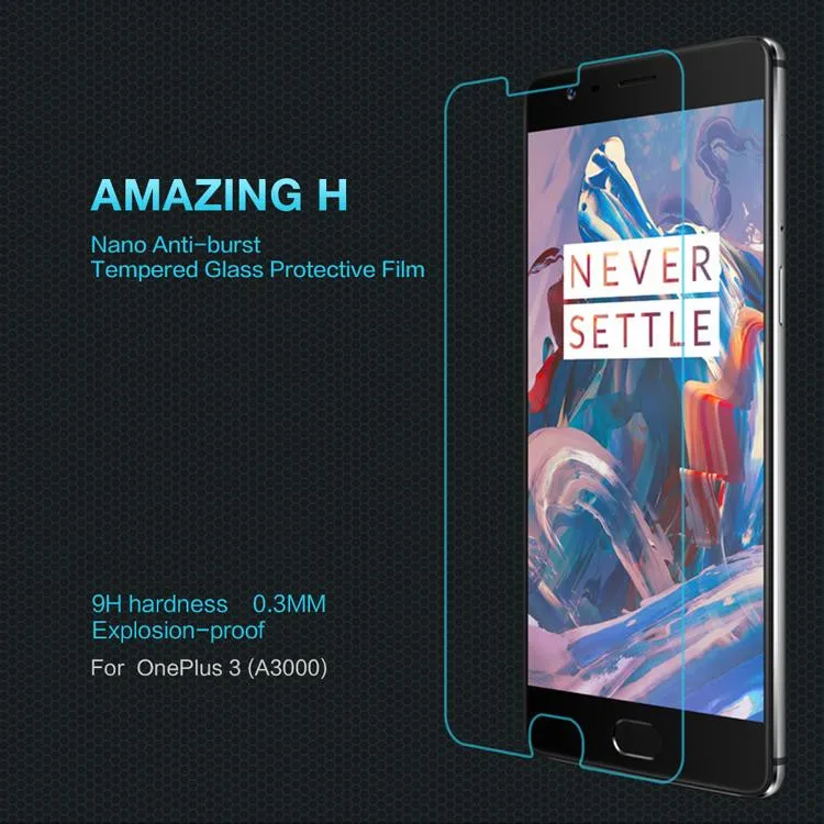 Для Oneplus 3 T защита экрана Nillkin Amazing H+ pro против взрыва для OnePlus 3T/Oneplus 3 Oneplus A3000 fi