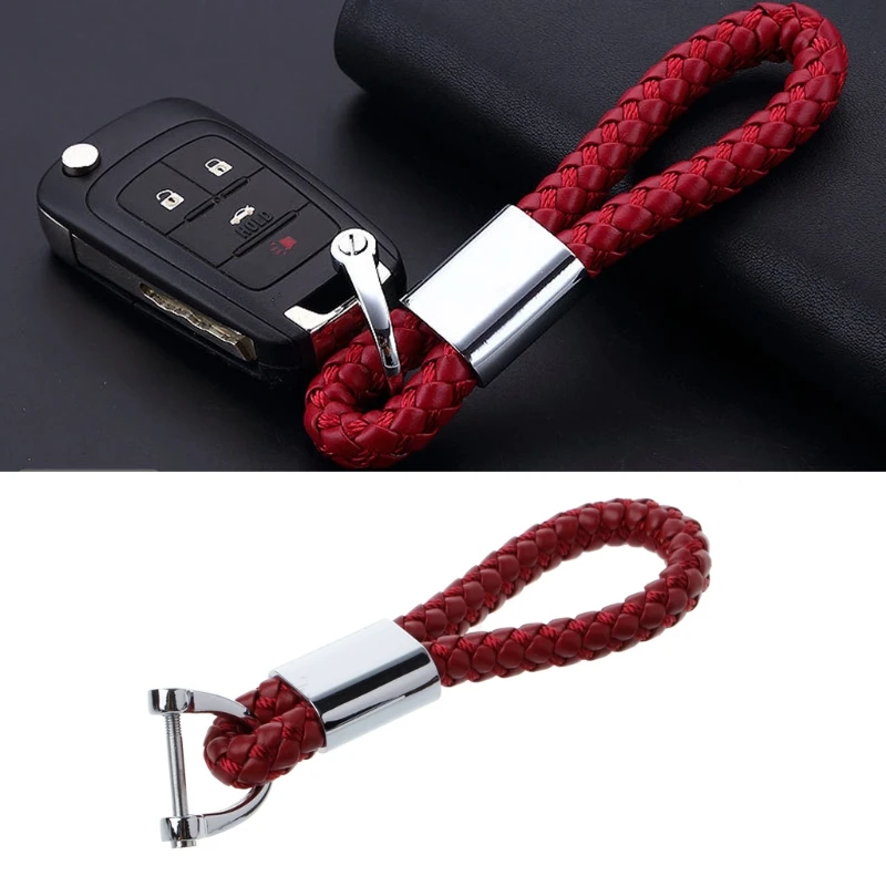 Braided Leather Strap Universal Key Chain Ring Fobs For Car Chevrolet BMW HONDA KIA-M18 | Автомобили и мотоциклы