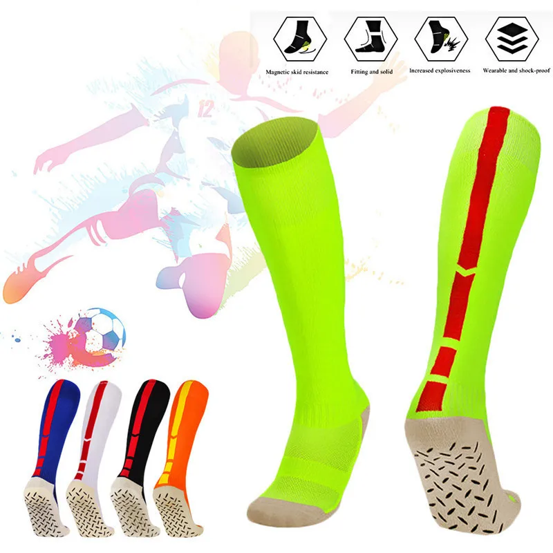 Взрослые мужские футбольные носки Нескользящая спортивная футбольная длинная