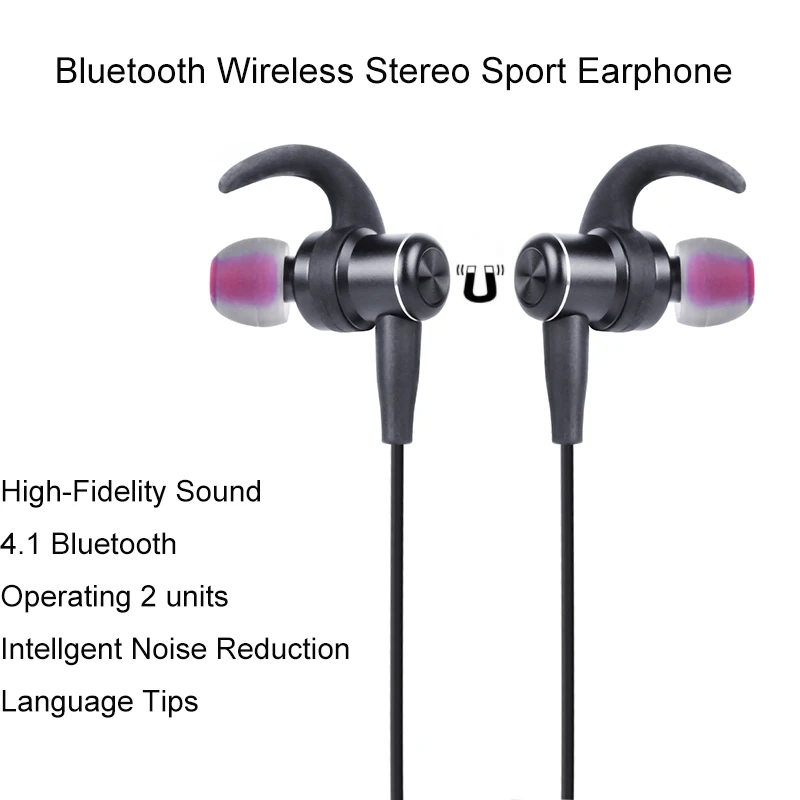 Bluetooth наушники IPX7 Водонепроницаемый 4 1 спортивные Беспроводной вакуумные