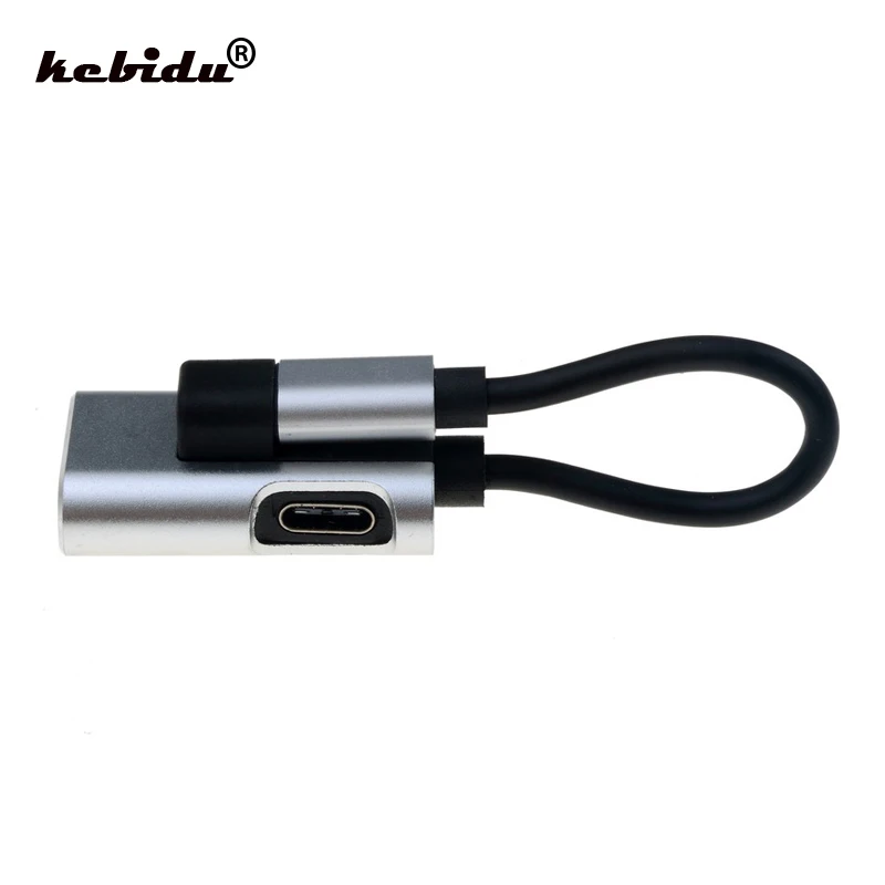 Адаптер для наушников kebidu 2 в 1 с разъемом типа C на 3 5 мм USB аудио кабель зарядное