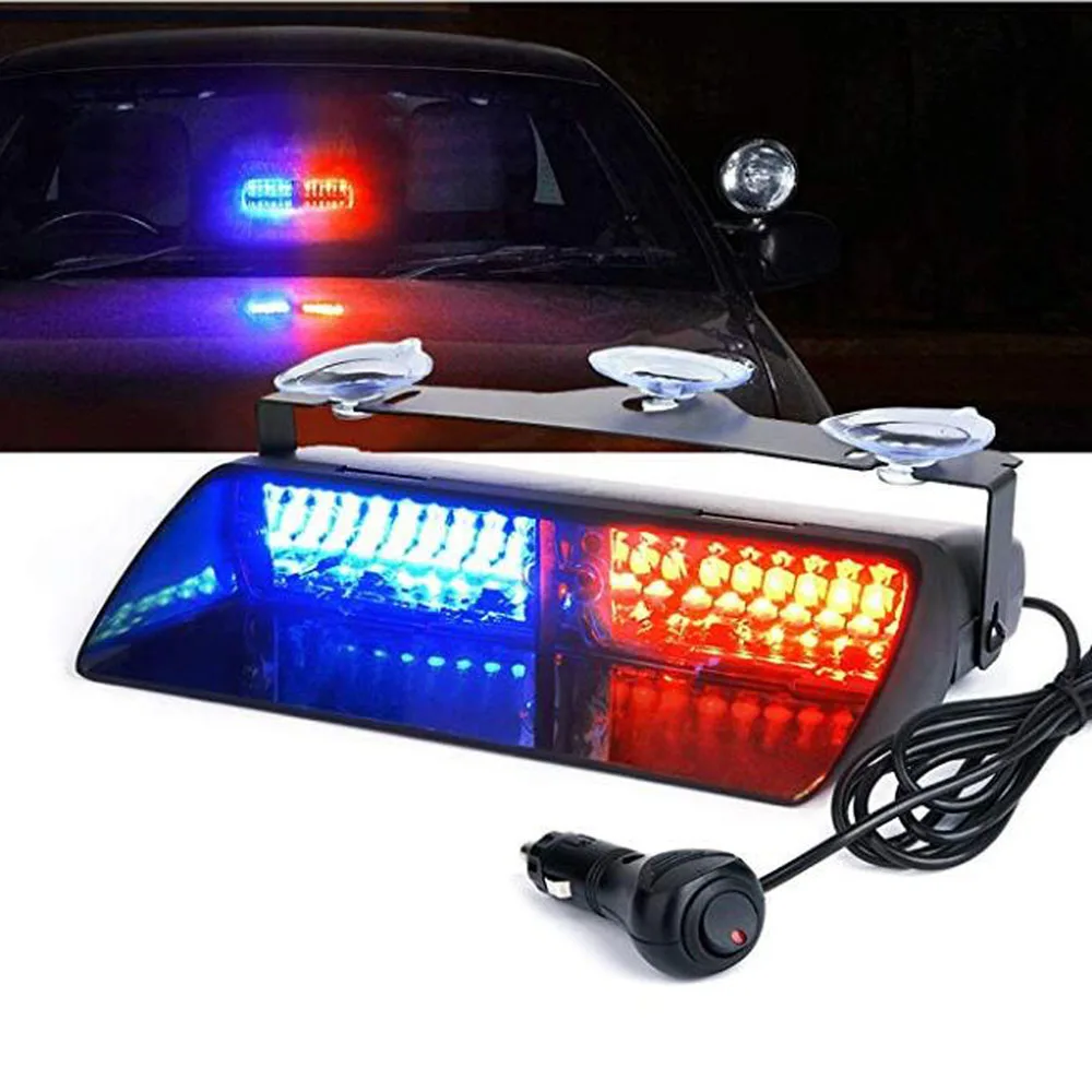 

DC 12V Car Truck Emergency Flasher Dash Strobe Warning Light Daytime Running Flash LED Police Lights 16 LEDs 18 Flashing Modes