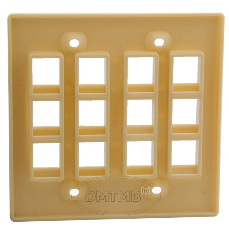 Настенная пластина keystone с 12 портами 120X120 мм цвета слоновой кости|wall plate|keystone wall