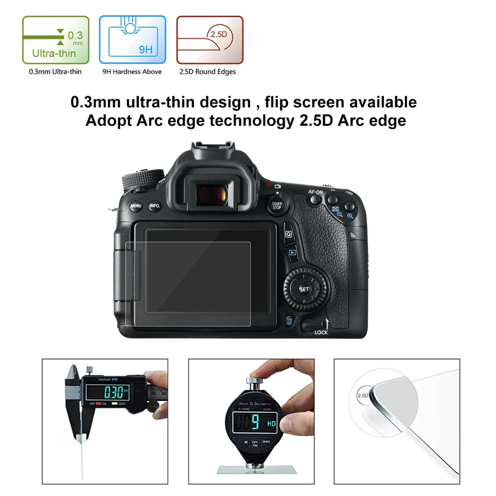 Фото Anti-Scratch LCD Screen Protector Guard Shield Film for DSLRs Canon EOS 70D 77D 80D 650D 700D 750D 760D 800D Tempered Glass-! Anti-Scratch LCD Screen Protector Guard Shield Film for DSLRs Canon EOS 70D 77D 80D 650D 700D 750D 760D 800D Tempered Glass-!