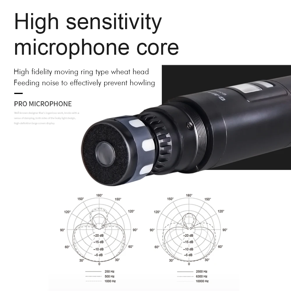 G-MARK UHF Wireless Microphone System G320 Long Range Dual Channel 2 Handheld Mic Transmitter Professional Karaoke Top Quality