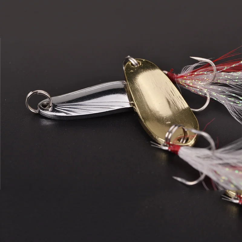 Бесплатная доставка Рыбалка Колеблющаяся блесна металлическая приманка