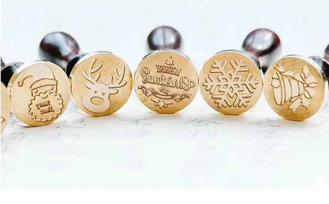 Рождественский ретро набор восковых печатей с jingle bell украшение Снежинка Санта