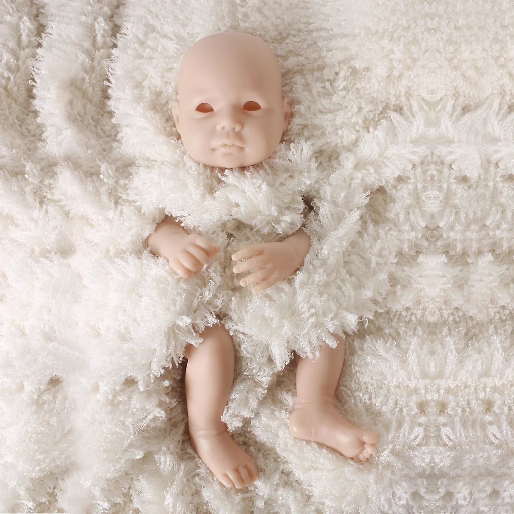 

DIY blank kit soft vinyl reborn doll kit doll parts Silicone Vinyl Head 3/4 Arms and Legs for 20"baby