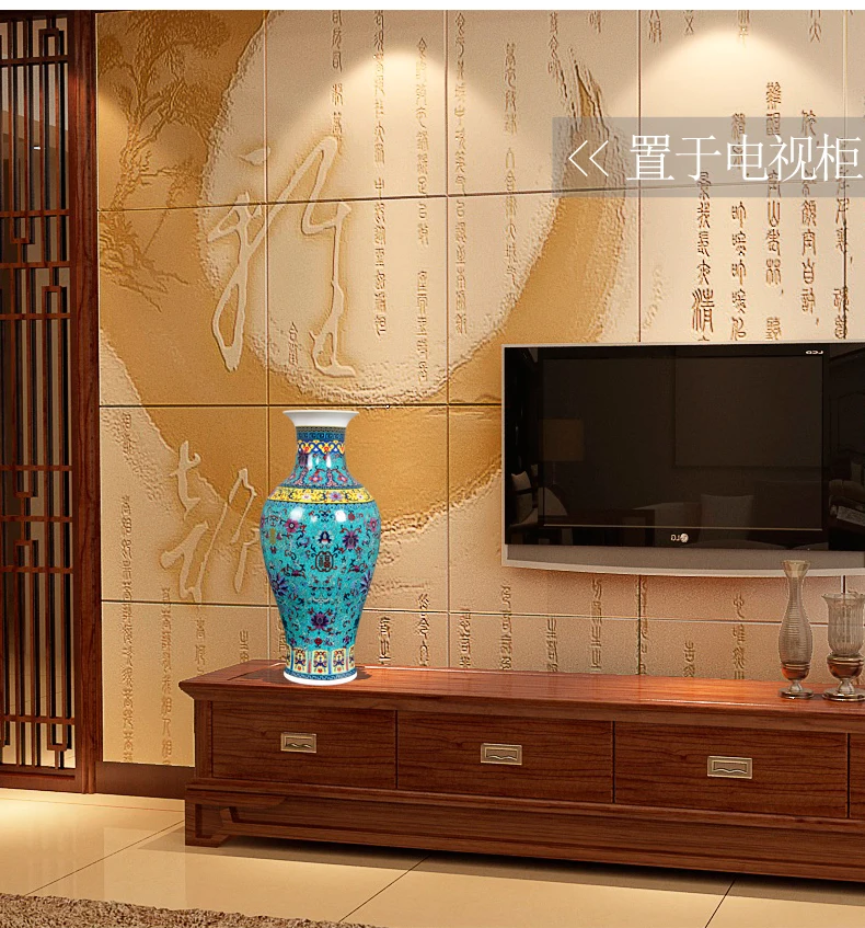 Цзиндэчжэнь антикварная эмалированная большая напольная ваза с цветами и птицами, древний фарфор Мин и Цин