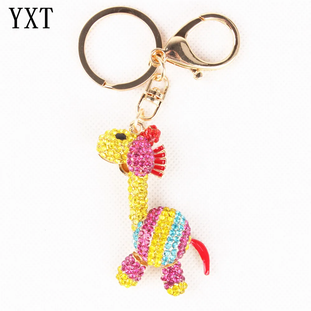 Кольцо брелок с подвеской в виде кошелека жирафа|key ring chain|bag key ringfashion |