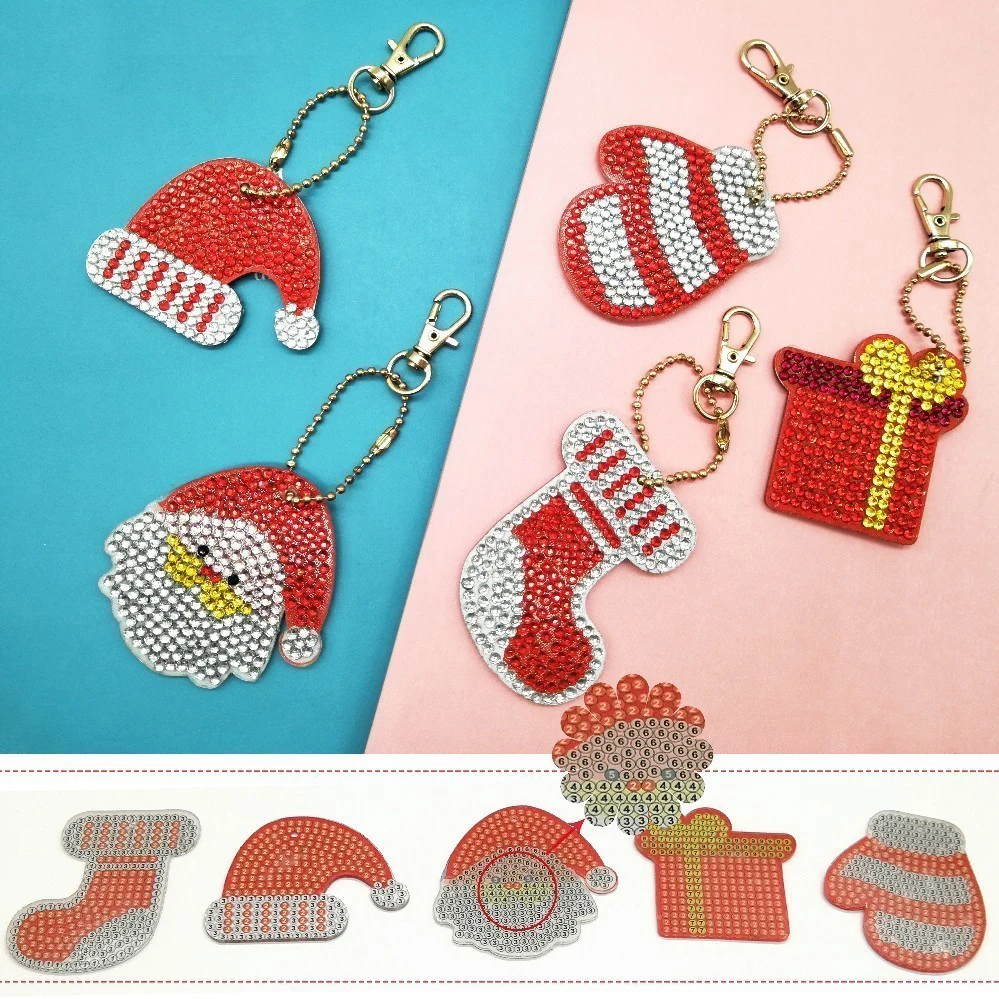 5 шт. Рождественский подарок Санта Клауса DIY Хрустальная мозаика из бриллиантов