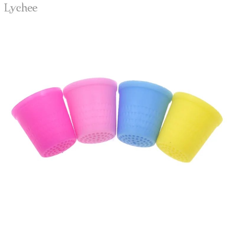 Lychee Life 10 шт Пластиковый наперсток для защиты пальцев Красочные инструменты
