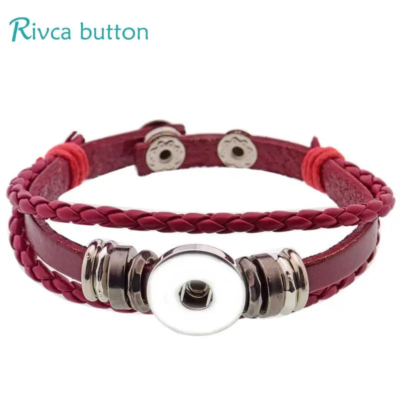 Rivca 8 видов стилей Crystals браслет с кнопкой кристаллами одиночные женские браслеты