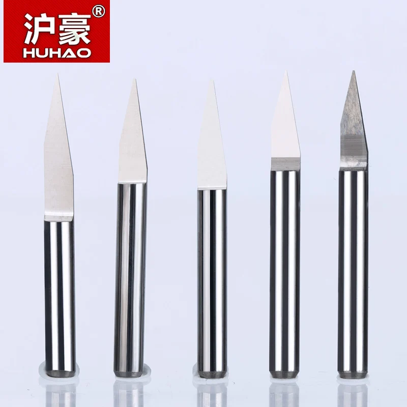 

HUHAO 10pcs/lot 3.175mm CNC Router Bit Precision Grinding V Shape Carbide PCB Engraving Bits Milling Cutter Machine Accessories