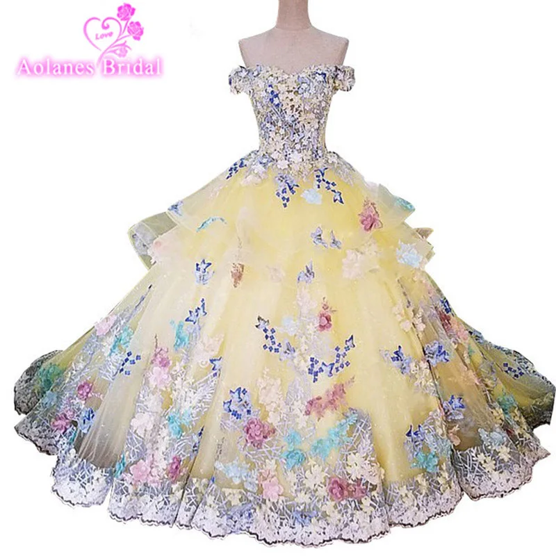 Настоящая фотография 2017 желтое свадебное платье высокого качества элегантное