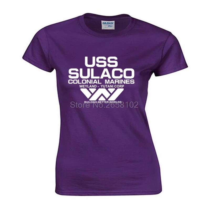 Модные USCSS Ностромо футболка чужой USS Sulaco Colonial Marines иностранцев мира с короткий