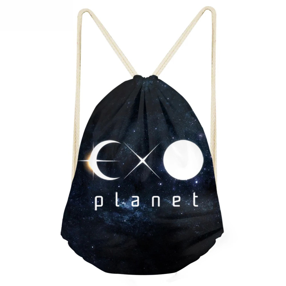 TinKin EXO черный мешок с завязками String Sack Пляжная Женская дорожная сумка для