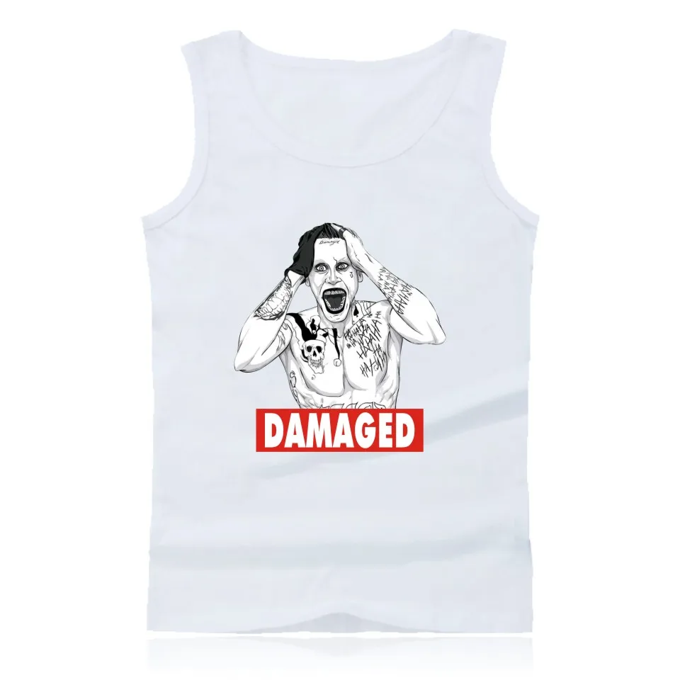 Anime Suicide Squad Harley Quinn Tank Top Men Fitness and Sleeveless Bodybuilding Shirt in 4XL Clothing Summer Vests | Мужская одежда