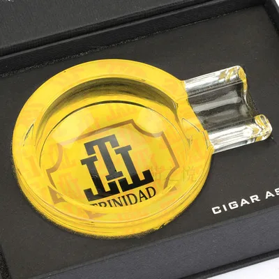 Хорошее качество! Так приятно! COHIBA классические гаджеты портативный прозрачный узор Кристалл сигары пепельница - Цвет: 5