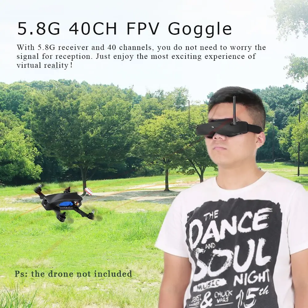 Skyzone SKY02S V+ 3D FPV очки/видео очки со встроенным 3D/2D режимом 40CH 5,8G разнесенная головка приемника/камера для дрона