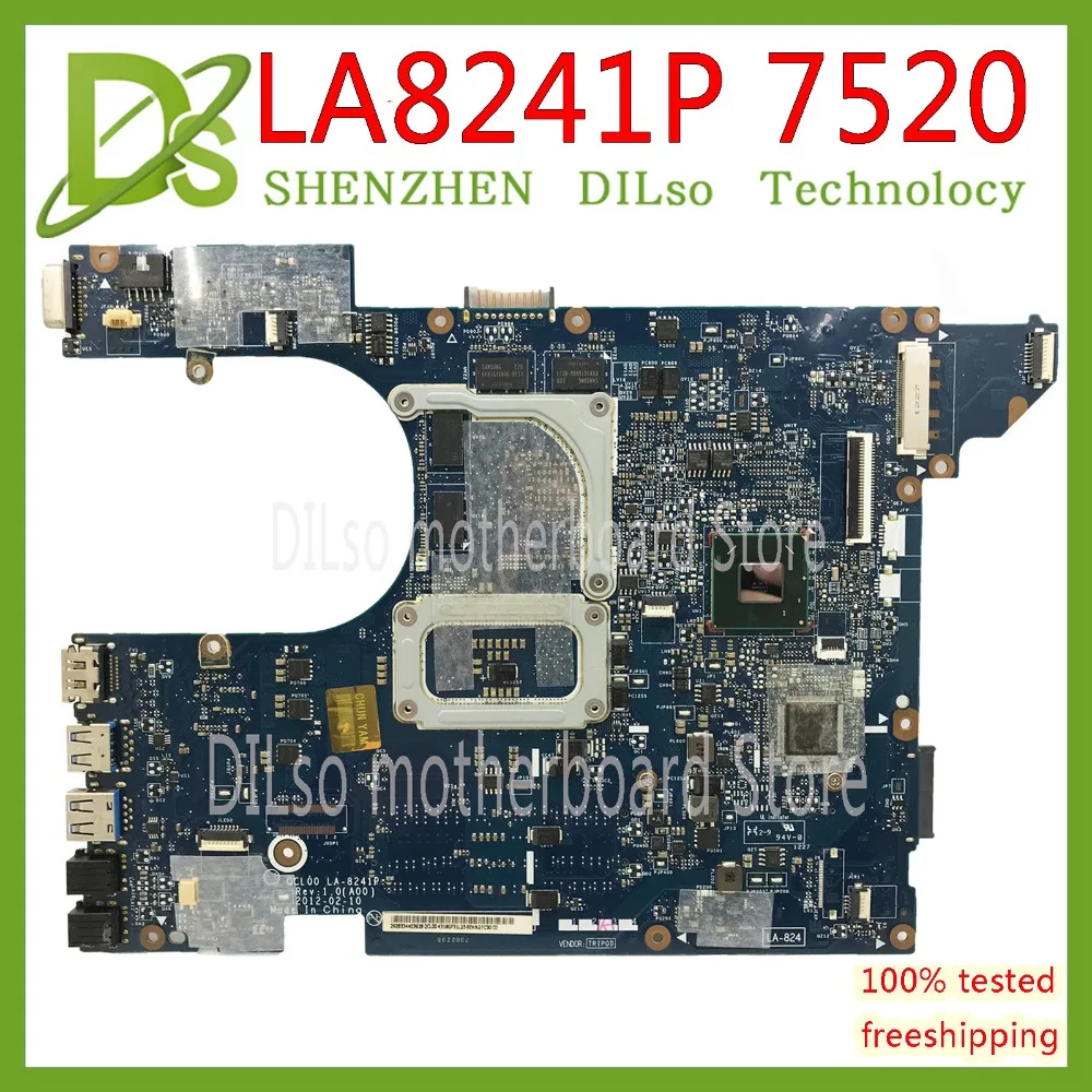 KEFU QCL00 LA-8241P 7520 материнская плата для dell Inspiron 15R 5520 7520 материнская плата для ноутбука оригинальная протестированная