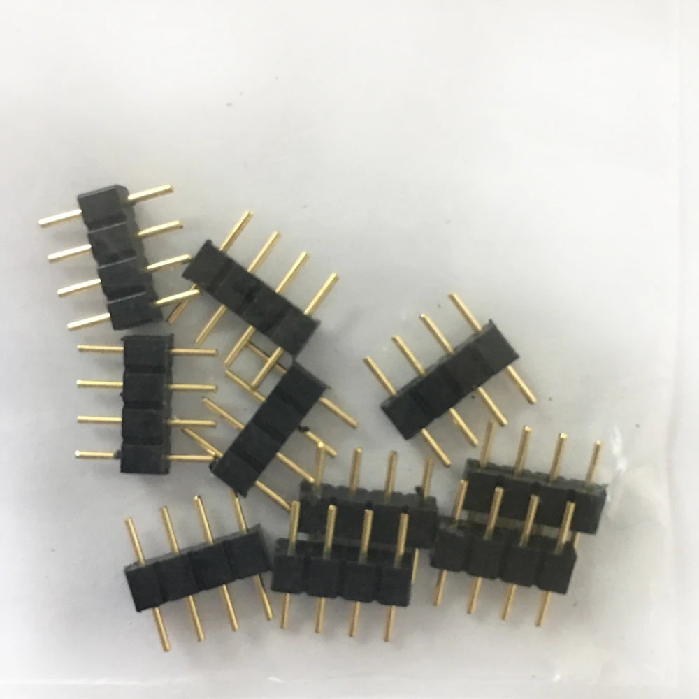 10 шт. 4 булавки RGB разъем адаптера иглы мужской тип двойной 4pin для 5050 3528