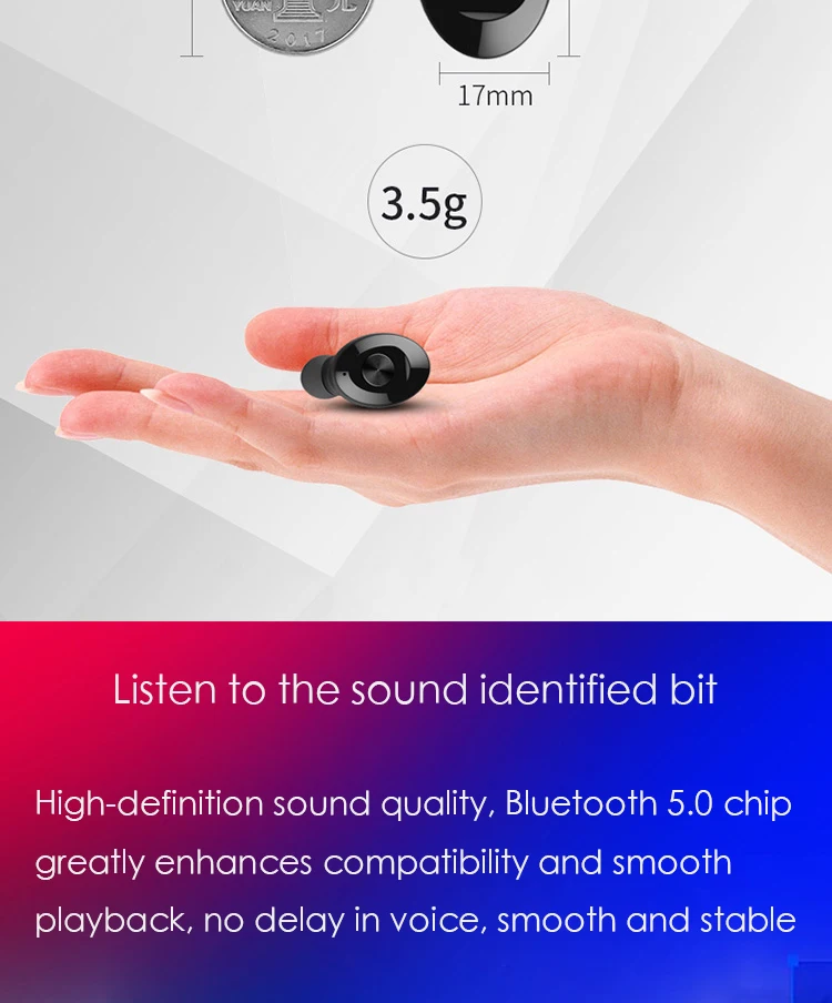 Беспроводные наушники TWS 5,0 спортивные стерео с микрофоном Bluetooth наушники для мобильного телефона samsung Беспроводная bluetooth-гарнитура