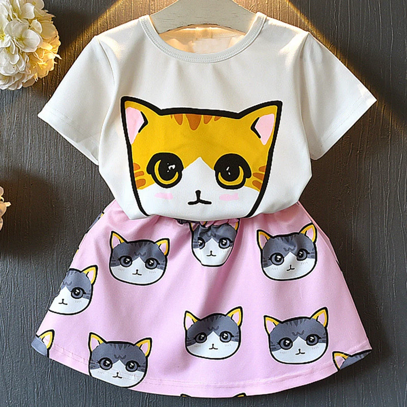 Комплекты для девочек коллекция 2019 года летняя детская одежда футболка с