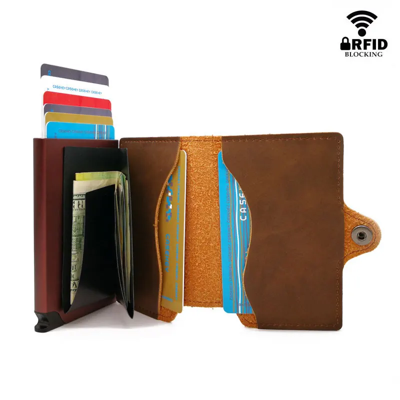 Мужской кошелек с отделением для кредитных карт Anit RFID алюминиевый