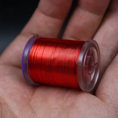 sanguine red 0.3mm Королевская Сисси 0,2 мм 0,3 мм мухоловка Ремесленная проволока ультра проволочная Мидж личинки Сегментированный корпус ребристая медная проволока мухоловка металлическая нить - Цвет: sanguine red 0.3mm