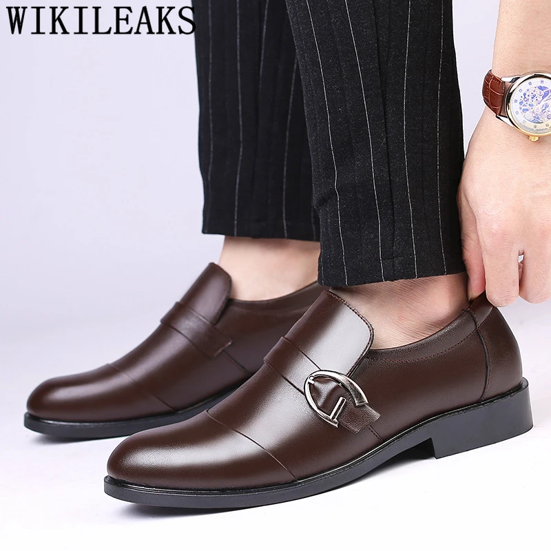 Офисная обувь для мужчин Классические итальянские Брендовые мужские деловые