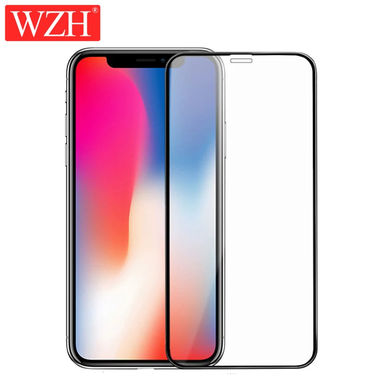 WZH для iPhone XS Max 6 6s мягкий край полное покрытие красное глянцевое углеродное