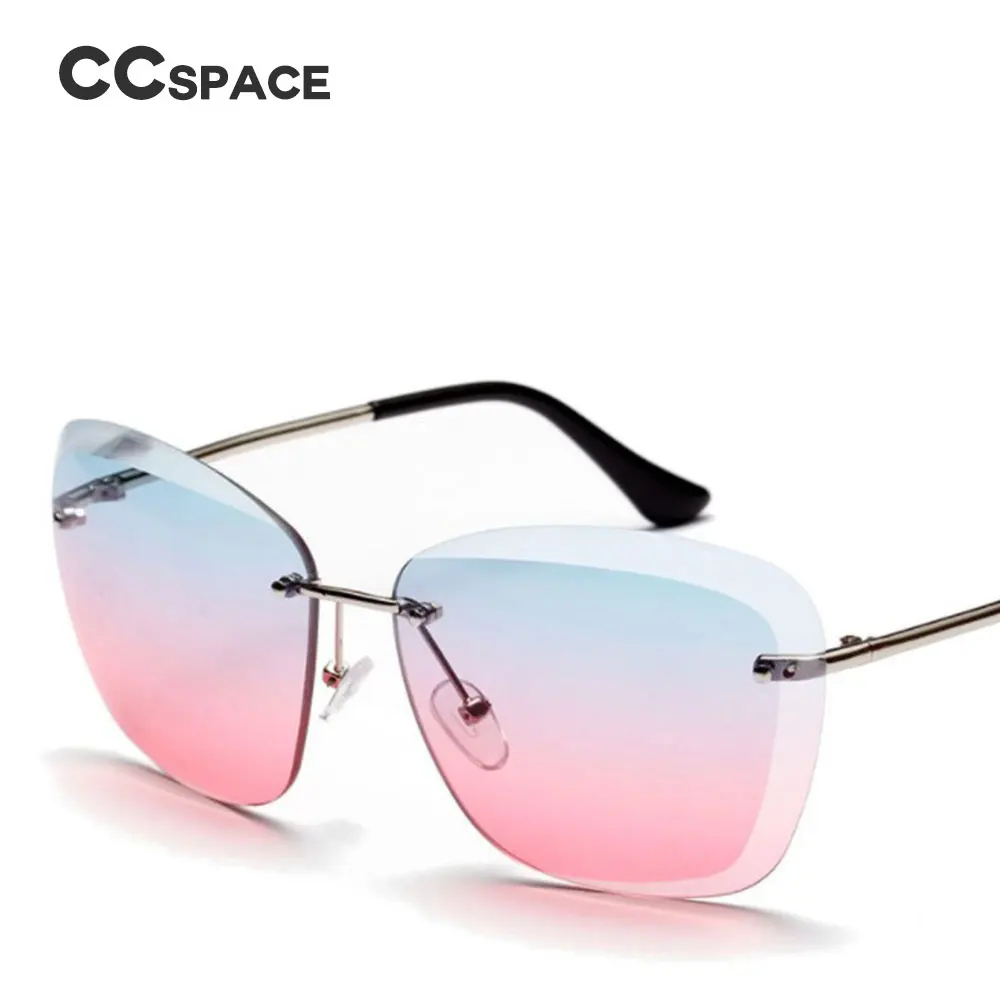 CCSPACE 47401, бескаркасные режущие линзы, квадратные солнцезащитные очки для мужчин и женщин, Брендовые очки, дизайнерские, модные, мужские, женские, оттенки