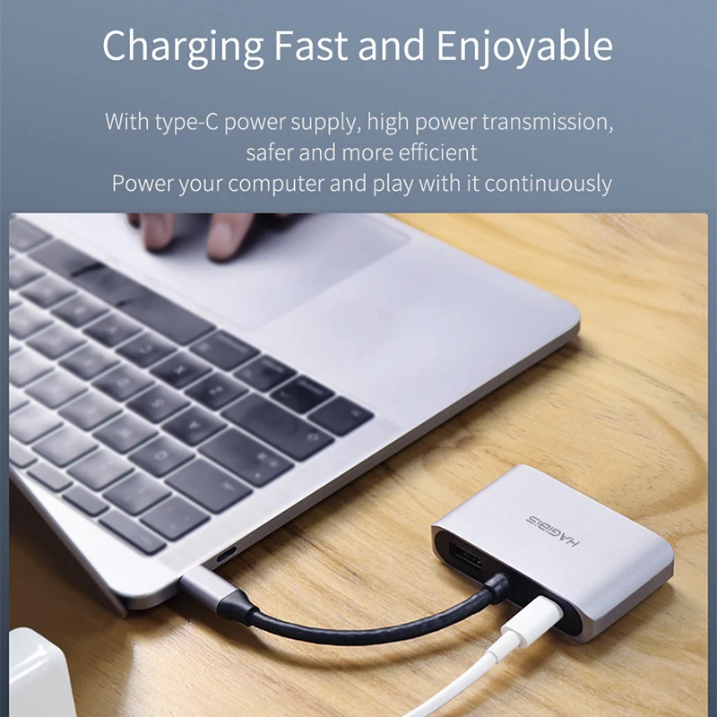 hagibis usb c hub vga adapter type c to hdmi compatible 4k thunderbolt 3 for samsung galaxy s10s9s8 huawei mate 20p30 pro free global shipping