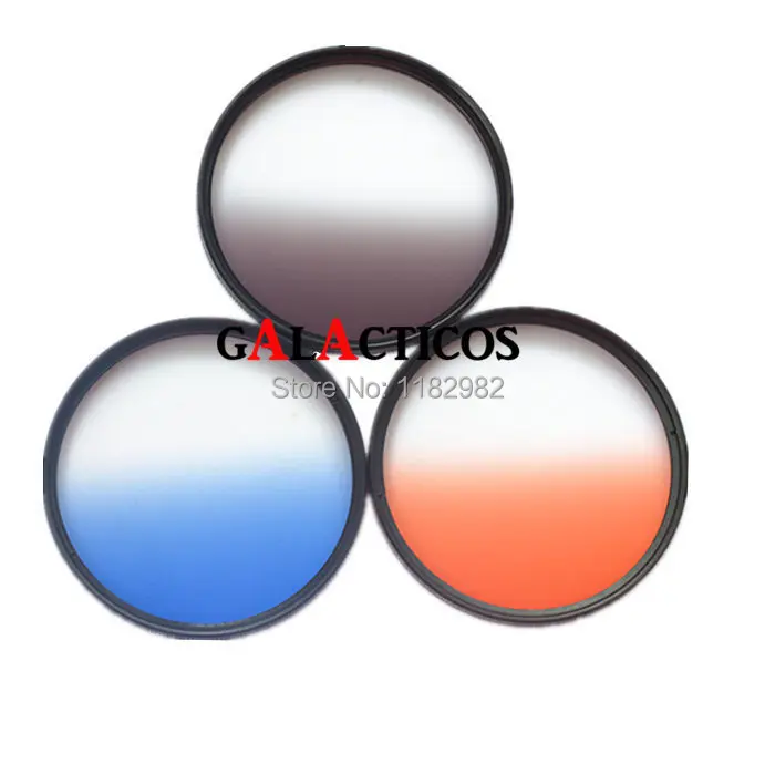 

37mm 40.5mm 43mm 46mm 49mm 52mm 55mm 58mm Lens Filter Graduated grey filter + Graduated blue filter + Graduated orange filter