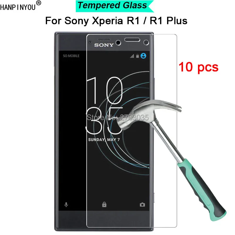 

10 Pcs/Lot For Sony Xperia R1 / R1 Plus R+ 5.2" 9H Hardness 2.5D Ultra-thin Toughened Tempered Glass Film Screen Protector Guard