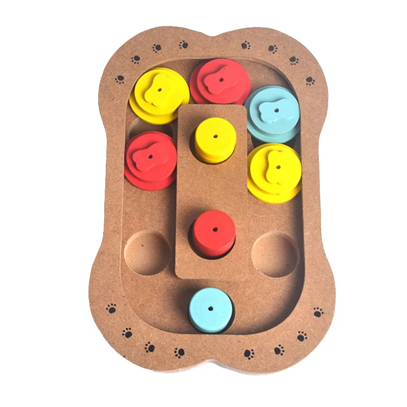 Деревянная кормушка для собак игрушки когти кости Обучающие головоломки