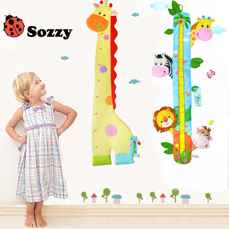 Sozzy диаграмма роста детей 1.4 м Высота Мера мультфильм животных детские погремушки
