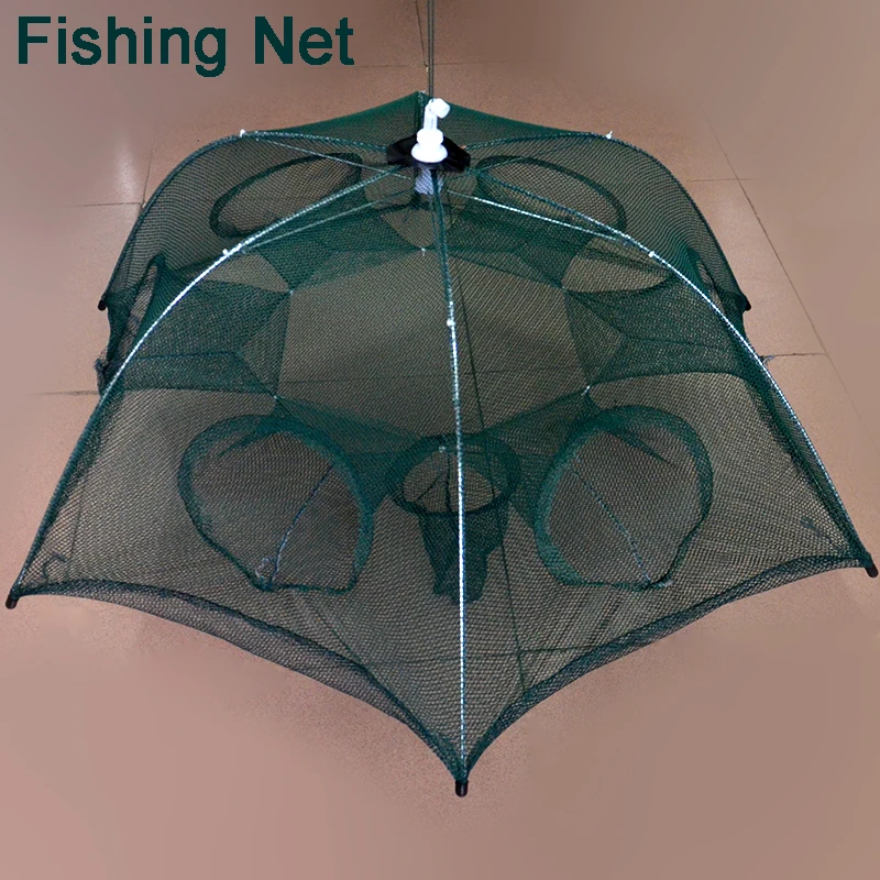 Акция автоматическая рыболовная сеть клетка для креветок нейлоновая Складная