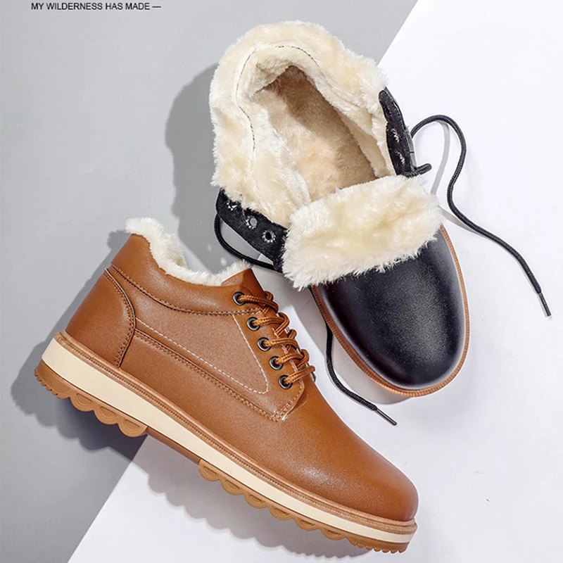 Kenswalk меховые зимние ботинки Для мужчин из искусственной кожи короткие теплые
