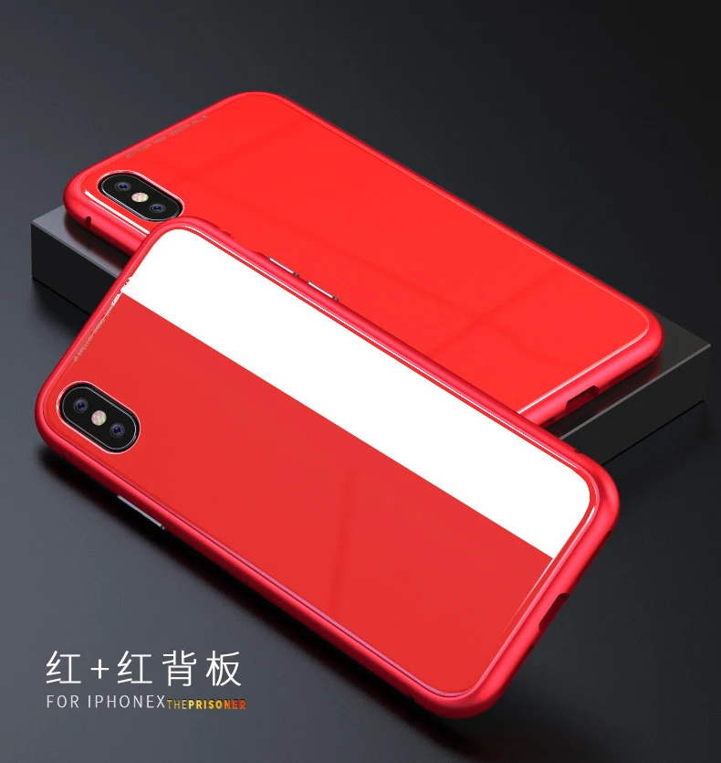 XS Max XR магнит Адсорбция металлический бампер закаленное стекло задняя крышка чехол для телефона iphone XS Max XR 8 7 plus X простая установка