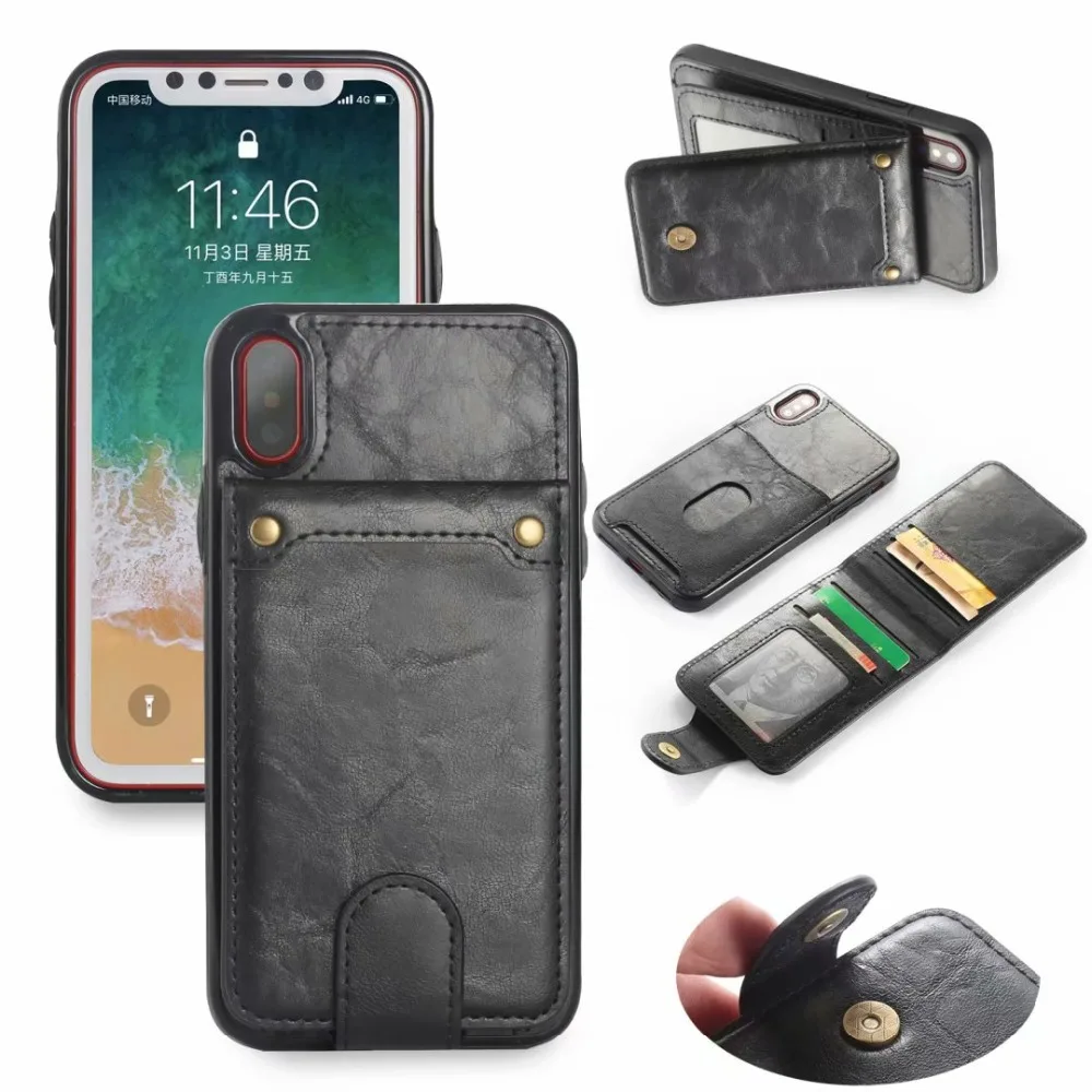 Leather case for Apple iphone7 7Plus 8 8Plus X luxury split high quality fashion clamshell wear protection cover |